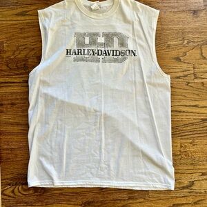 Harley-Davidson White Sleeveless Tank Top NWOT